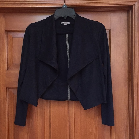 About A Girl Jackets & Blazers - Dark Grey Suede Jacket